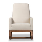 Load image into Gallery viewer, Baxton Studio Yashiya Mid-Century Retro Modern Light Beige Fabric Upholstered Rocking Chair
