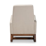 Load image into Gallery viewer, Baxton Studio Yashiya Mid-Century Retro Modern Light Beige Fabric Upholstered Rocking Chair
