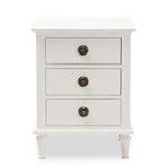 Load image into Gallery viewer, Baxton Studio Venezia French-Inspired Rustic Whitewash Wood 3-Drawer Nightstand
