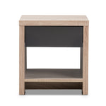 Load image into Gallery viewer, Baxton Studio Jamie Modern And Contemporary Two-Tone Oak And Grey Wood 1-Drawer 1-Shelf Nightstand
