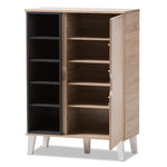 Load image into Gallery viewer, Baxton Studio Adelina Mid-Century Modern 1-Door Oak And Grey Wood Shoe Cabinet
