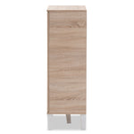 Load image into Gallery viewer, Baxton Studio Adelina Mid-Century Modern 1-Door Oak And Grey Wood Shoe Cabinet
