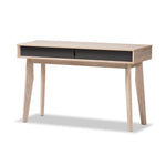 Load image into Gallery viewer, Baxton Studio Fella Mid-Century Modern 2-Drawer Oak And Grey Wood Study Desk
