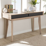 Load image into Gallery viewer, Baxton Studio Fella Mid-Century Modern 2-Drawer Oak And Grey Wood Study Desk
