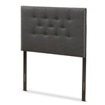 Load image into Gallery viewer, Baxton Studio Windsor Modern And Contemporary Dark Grey Fabric Twin Size Headboard
