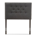 Load image into Gallery viewer, Baxton Studio Windsor Modern And Contemporary Dark Grey Fabric Twin Size Headboard
