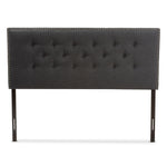 Load image into Gallery viewer, Baxton Studio Windsor Modern And Contemporary Dark Grey Fabric Queen Size Headboard
