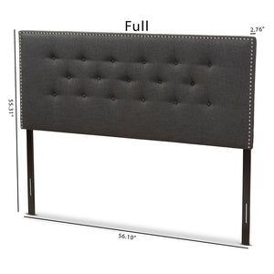 Baxton Studio Windsor Modern And Contemporary Dark Grey Fabric Full Size Headboard