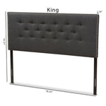 Load image into Gallery viewer, Baxton Studio Windsor Modern And Contemporary Dark Grey Fabric Queen Size Headboard
