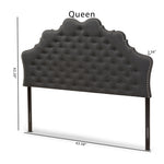 Load image into Gallery viewer, Baxton Studio Hilda Modern And Contemporary Dark Grey Fabric Queen Size Headboard
