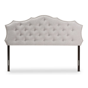 Baxton Studio Aurora Modern And Contemporary Greyish Beige Fabric Full Size Headboard