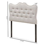 Load image into Gallery viewer, Baxton Studio Emma Modern And Contemporary Greyish Beige Fabric Twin Size Headboard
