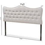 Load image into Gallery viewer, Baxton Studio Emma Modern And Contemporary Greyish Beige Fabric Queen Size Headboard
