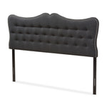 Load image into Gallery viewer, Baxton Studio Emma Modern And Contemporary Dark Grey Fabric Queen Size Headboard
