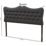 Load image into Gallery viewer, Baxton Studio Emma Modern And Contemporary Dark Grey Fabric Queen Size Headboard
