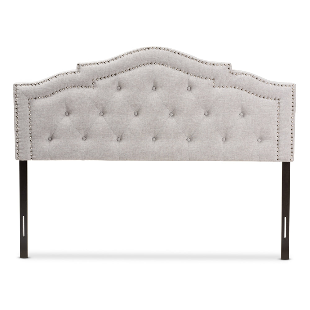 Baxton Studio Edith Modern And Contemporary Greyish Beige Fabric Full Size Headboard