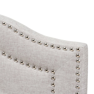 Baxton Studio Edith Modern And Contemporary Greyish Beige Fabric Queen Size Headboard