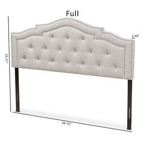 Baxton Studio Edith Modern And Contemporary Greyish Beige Fabric King Size Headboard