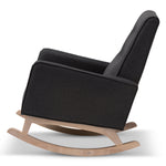 Load image into Gallery viewer, Baxton Studio Marlena Mid-Century Modern Fabric Upholstered Whitewash Wood Rocking Chair
