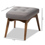 Load image into Gallery viewer, Baxton Studio Waldmann Mid-Century Modern Grey Fabric Upholstered Ottoman
