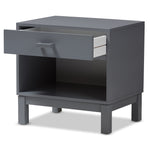 Load image into Gallery viewer, Baxton Studio Deirdre Modern And Contemporary Grey Wood 1-Drawer Nightstand
