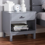 Load image into Gallery viewer, Baxton Studio Deirdre Modern And Contemporary Grey Wood 1-Drawer Nightstand
