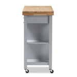 Load image into Gallery viewer, Baxton Studio Hayward Coastal And Farmhouse Light Grey Wood Kitchen Cart
