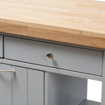 Load image into Gallery viewer, Baxton Studio Hayward Coastal And Farmhouse Light Grey Wood Kitchen Cart
