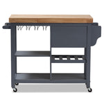 Load image into Gallery viewer, Baxton Studio Sunderland Coastal And Farmhouse Grey Wood Kitchen Cart
