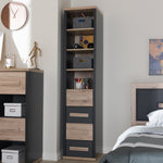 Load image into Gallery viewer, Baxton Studio Pandora Modern And Contemporary Dark Grey And Light Brown Two-Tone 4-Drawer Storage Cabinet
