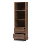 Load image into Gallery viewer, Baxton Studio Burnwood Modern And Contemporary Walnut Brown Finished Wood 2-Drawer Bookcase
