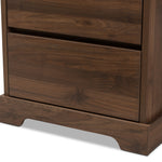 Load image into Gallery viewer, Baxton Studio Burnwood Modern And Contemporary Walnut Brown Finished Wood 2-Drawer Bookcase
