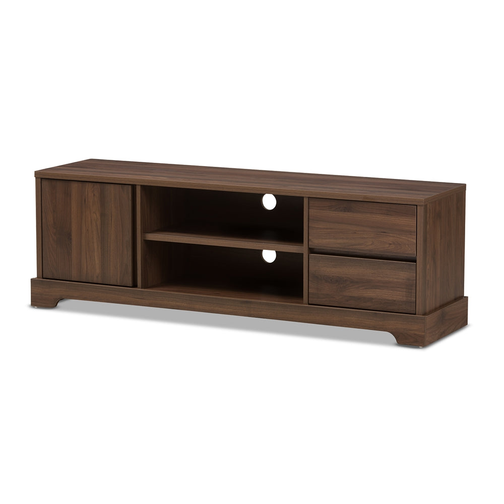 Baxton Studio Burnwood Modern and Contemporary Finished Wood TV Stand