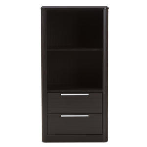 Baxton Studio Carlingford Modern And Contemporary Espresso Brown Finished Wood 2-Drawer Bookcase