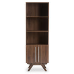 Load image into Gallery viewer, Baxton Studio Ashfield Mid-Century Modern Walnut Brown Finished Wood Bookcase
