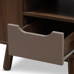 Load image into Gallery viewer, Baxton Studio Britta Mid-Century Modern Walnut Brown And Grey Two-Tone Finished Wood Nightstand
