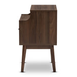 Load image into Gallery viewer, Baxton Studio Disa Mid-Century Modern Walnut Brown Finished Nightstand
