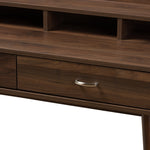 Load image into Gallery viewer, Baxton Studio Disa Mid-Century Modern Walnut Brown Finished 2-Drawer Desk
