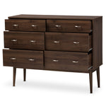 Load image into Gallery viewer, Baxton Studio Disa Mid-Century Modern Walnut Brown Finished 6-Drawer Dresser
