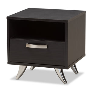 Baxton Studio Warwick Modern and Contemporary Finished Wood End Table