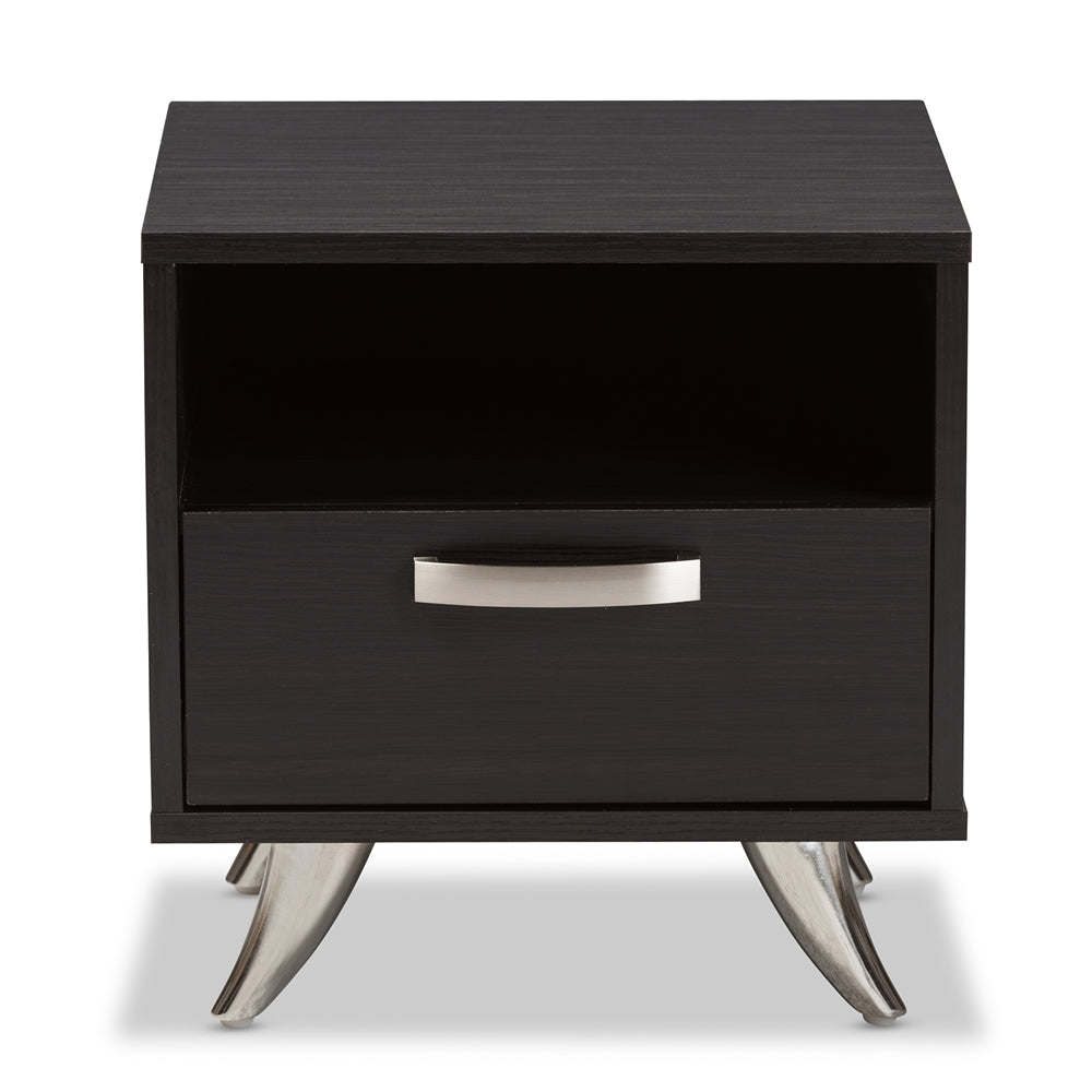 Baxton Studio Warwick Modern And Contemporary Espresso Brown Finished Wood End Table