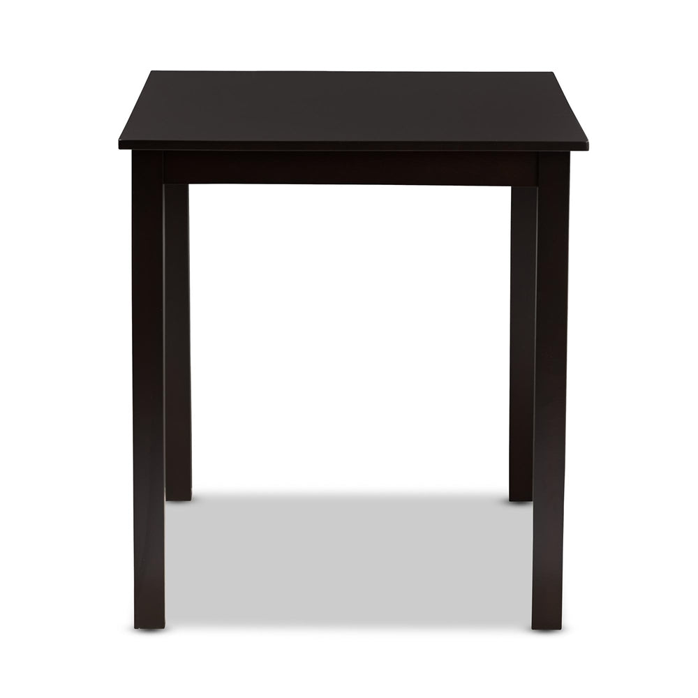 Baxton Studio Eveline Modern Espresso Brown Finished Wood 43-Inch Dining Table