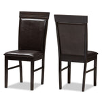 Load image into Gallery viewer, Baxton Studio Thea Modern And Contemporary Dark Brown Faux Leather Upholstered Dining Chair Set Of 2
