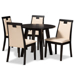 Load image into Gallery viewer, Baxton Studio Ryan Modern And Contemporary Beige Faux Leather Upholstered And Dark Brown Finished Wood 5-Piece Dining Set
