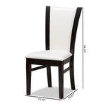 Load image into Gallery viewer, Baxton Studio Adley Modern And Contemporary Dark Brown Finished White Faux Leather Dining Chair Set Of 2
