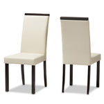 Load image into Gallery viewer, Baxton Studio Daveney Modern And Contemporary Cream Faux Leather Upholstered Dining Chair Set Of 2
