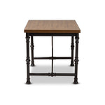 Load image into Gallery viewer, Baxton Studio Verdin Vintage Rustic Industrial Style Wood And Dark Bronze-Finished Criss Cross Desk
