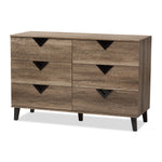 Load image into Gallery viewer, Baxton Studio Wales Modern And Contemporary Light Brown Wood 6-Drawer Dresser
