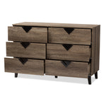 Load image into Gallery viewer, Baxton Studio Wales Modern And Contemporary Light Brown Wood 6-Drawer Dresser
