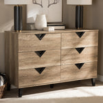 Load image into Gallery viewer, Baxton Studio Wales Modern And Contemporary Light Brown Wood 6-Drawer Dresser
